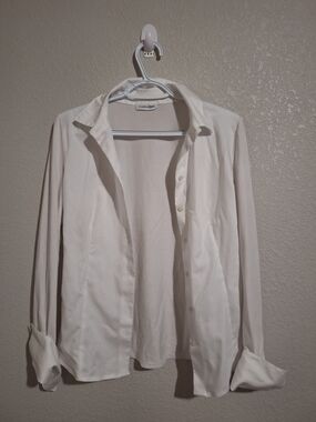 Calvin Klein White Button-Down Shirt